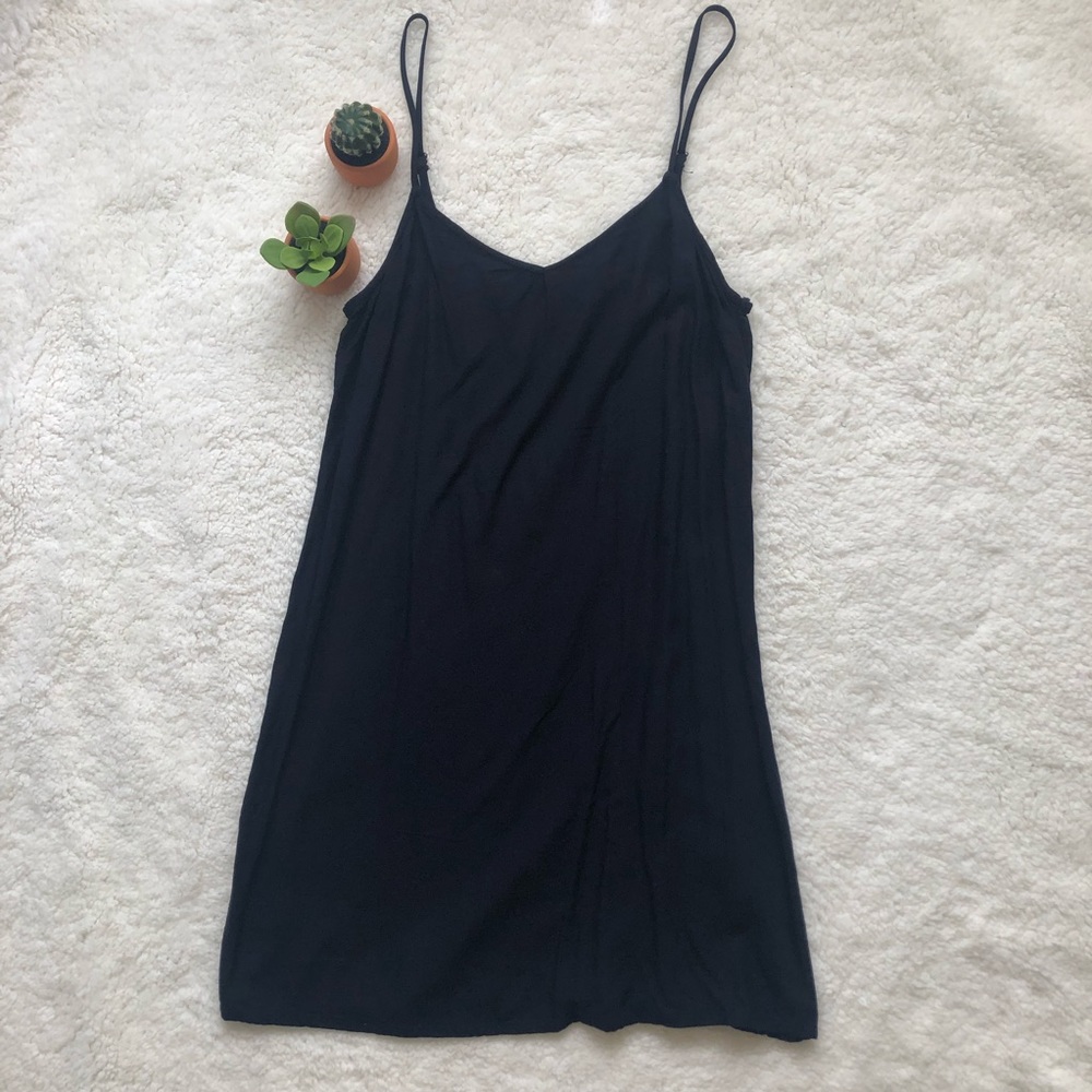 Navy Mini Slip Dress
